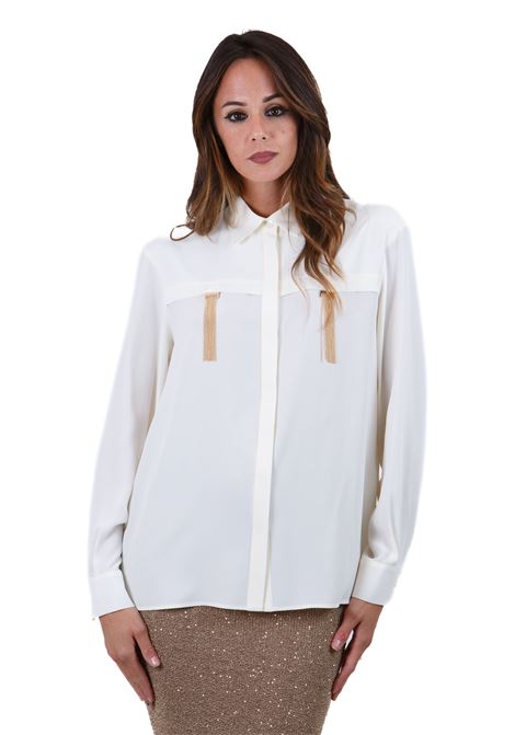 Camicia con applicazione d'orata SIMONA CORSELLINI | Camicie | CPCA001-01-TACE00050692